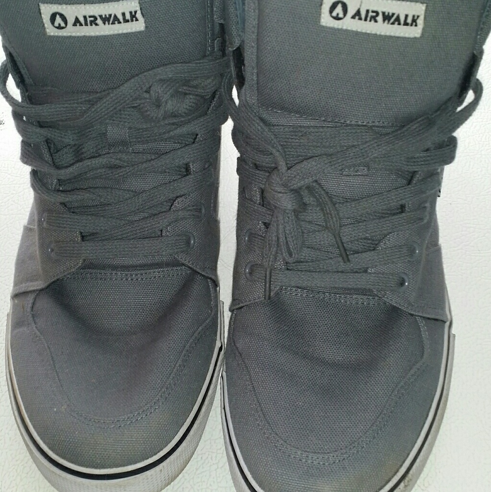 Gray high top airwalks